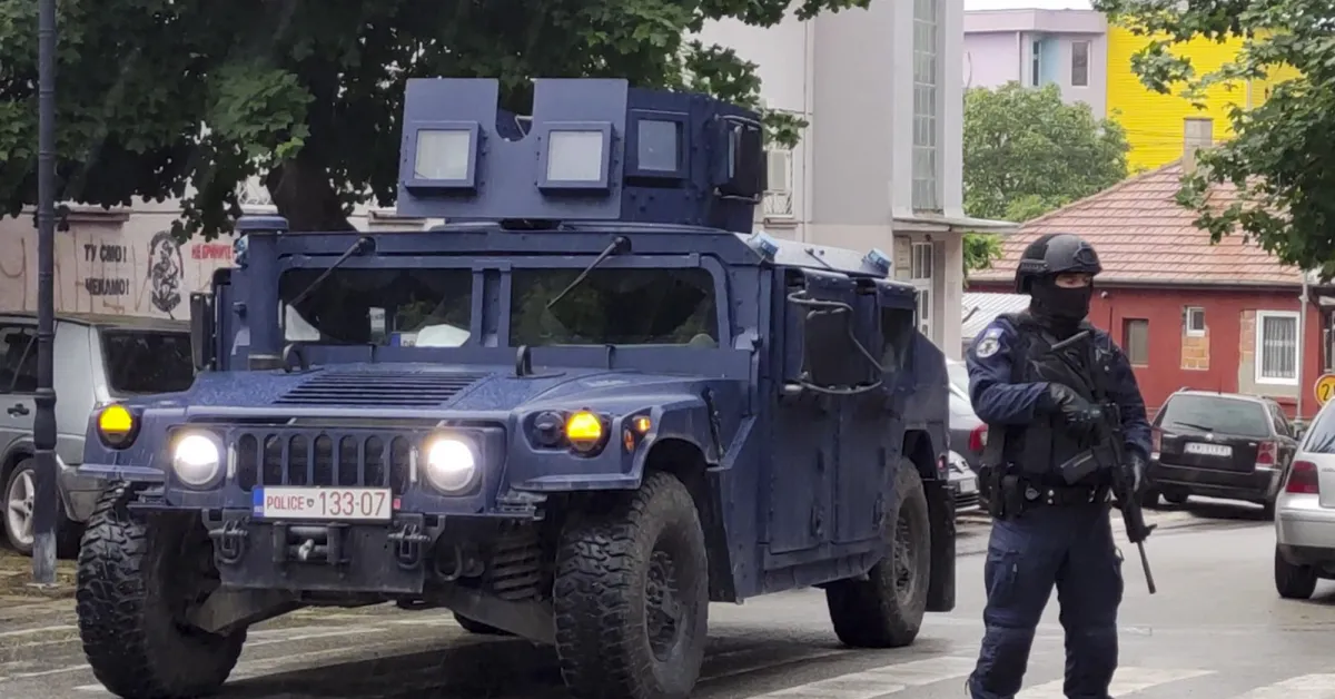 Kosovska policija u Zvečanu Foto: Tanjug/AP Photo
